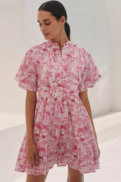 Ro's Garden Vibeka Short-sleeve Mini Dress