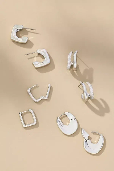 By Anthropologie Foundation Huggie Hoop Earrings, Set Of 4