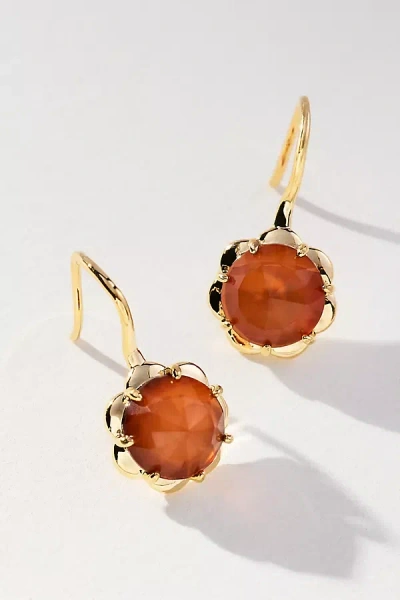 By Anthropologie Stone Fishhook Drop Earrings