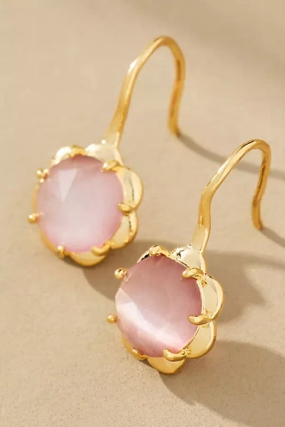 By Anthropologie Stone Fishhook Drop Earrings