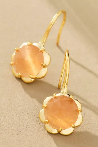 By Anthropologie Stone Fishhook Drop Earrings