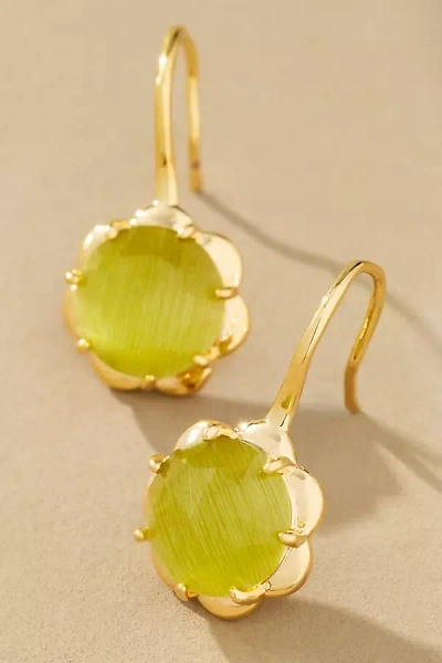 By Anthropologie Stone Fishhook Drop Earrings