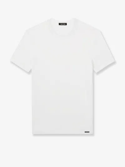 Tom Ford Placed Rib Slim-fit Lyocell And Cotton-blend Jersey T-shirt