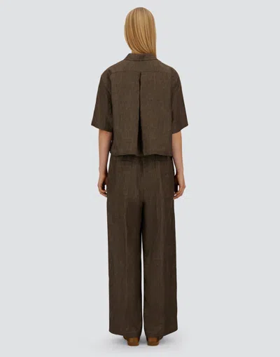 Herno Resort Trousers In New Linen In Brown