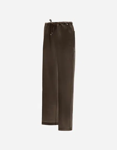 Herno Resort Trousers In New Linen In Brown