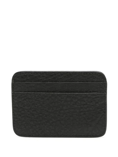 Acne Studios Logo-print Leather Cardholder In Black
