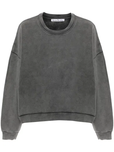 Acne Studios Gray Logo Patch Sweatshirt In Gray