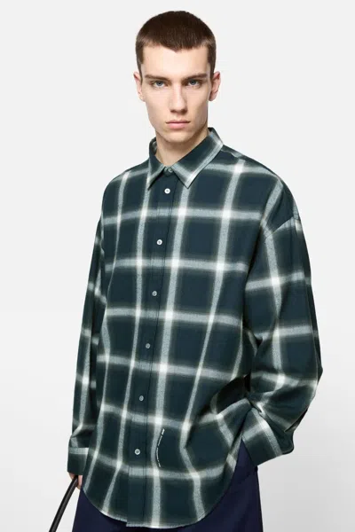 Acne Studios Checked Pattern Button-down Shirt In Black
