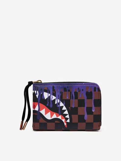 Sprayground Kids Lost In Space Drip Wallet In Brown