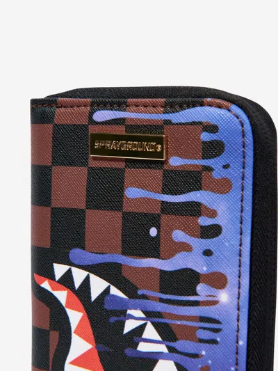 Sprayground Kids Lost In Space Drip Wallet In Brown