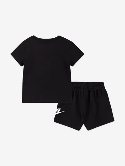 Nike Kids Club T-shirt And Shorts Set In Black