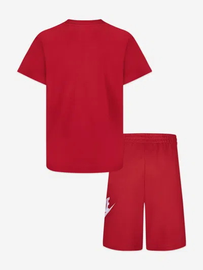 Nike Kids Club T-shirt And Shorts Set In Red