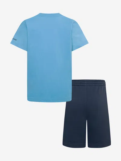Converse Boys Trail Mix T-shirt And Shorts Set In Blue