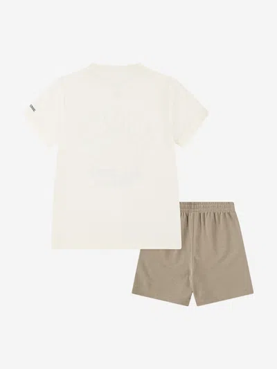 Converse Boys Trail Mix T-shirt And Shorts Set In White