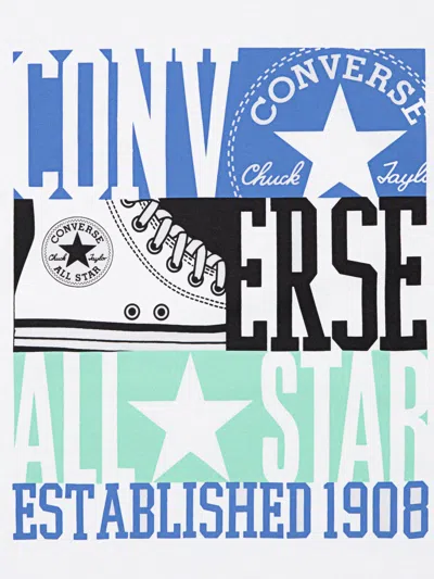 Converse Boys Boxy Trainer T-shirt  And Shorts Set In White