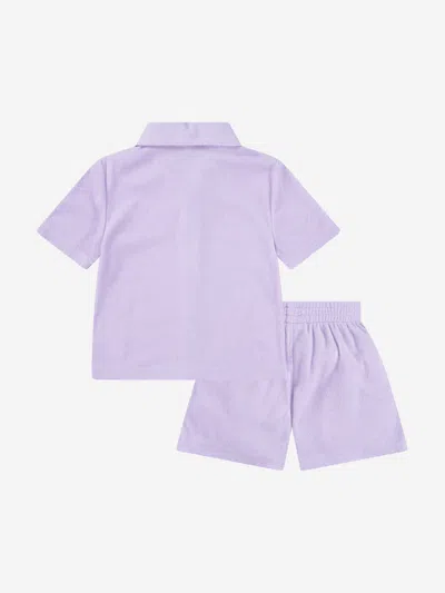 Jordan Boys   Terry Cloth Camp Set In Purple