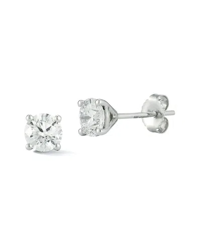 Lab Grown Diamonds 14k 1.00 Ct. Tw. Lab-grown Diamond Earrings In Metallic