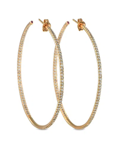 Roberto Coin Perfect Hoop 18k Yellow Gold 2.45ct Diamond In-out Hoop Earrings Rc03-052925 In Gold