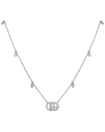 Gucci 18k 0.35 Ct. Tw. Diamond Necklace (authentic Pre-loved) In Metallic