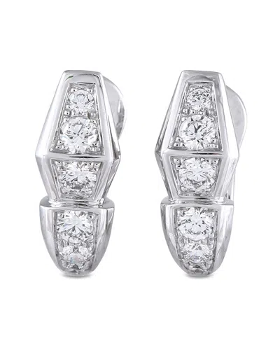 Bulgari 18k 1.52 Ct. Tw. Diamond Earring (authentic Pre-loved) In Metallic