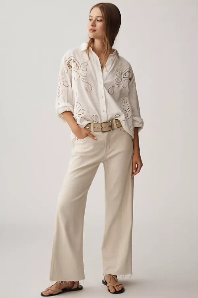 Ag Saige Mid-rise Crop Wide-leg Jeans