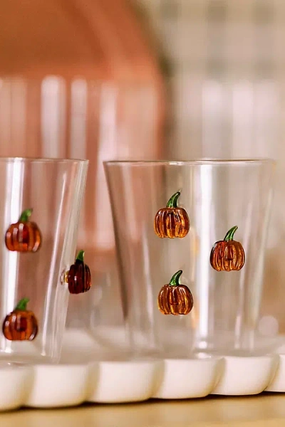 Anthropologie 3d Halloween Icon Juice Glass In Transparent