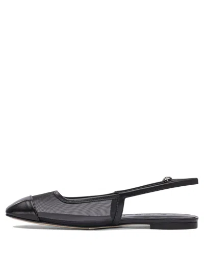 Aeyde Pointed Toe Flat Sole Sandals With Mesh Panels
