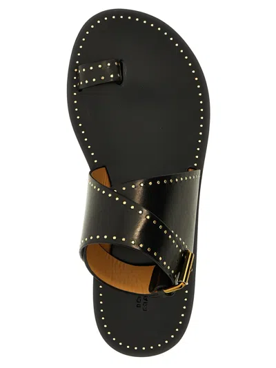 Isabel Marant Black Studded Leather Sandal