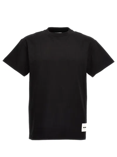 Jil Sander 3 T-shirt Pack With Logo Patch In Cotton Woman