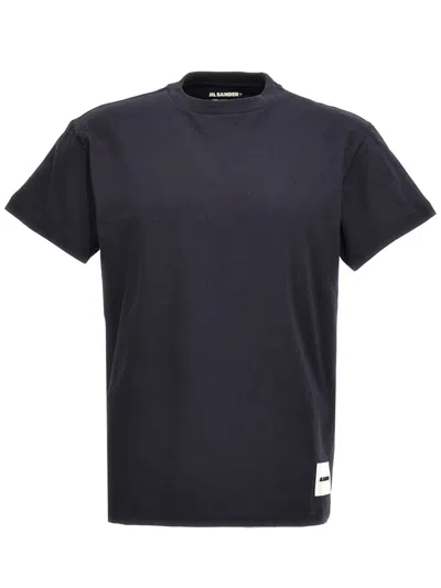 Jil Sander 3 T-shirt Pack With Logo Patch In Cotton Woman