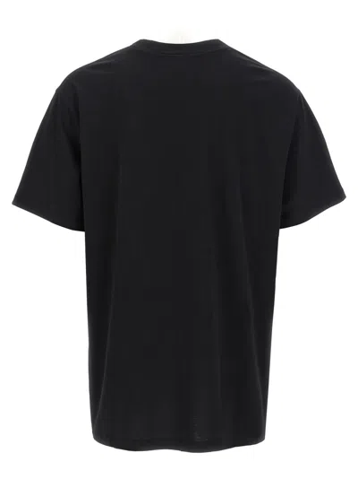 Balmain Black Crewneck T-shirt With Logo Lettering On The Front