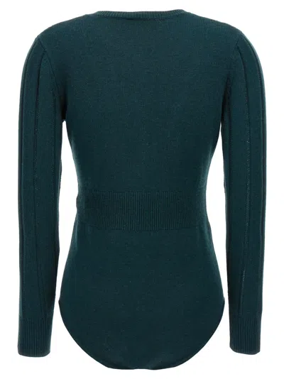 Eres Ribbed Crew Neck Bodysuit With Long Sleeves