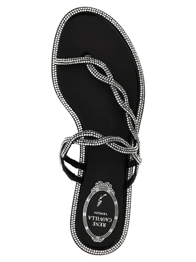 René Caovilla Embellished Slip-on Sandals