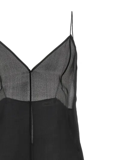 Khaite Black Silk Talsie Top