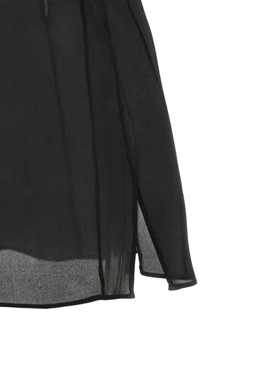 Khaite Black Silk Talsie Top