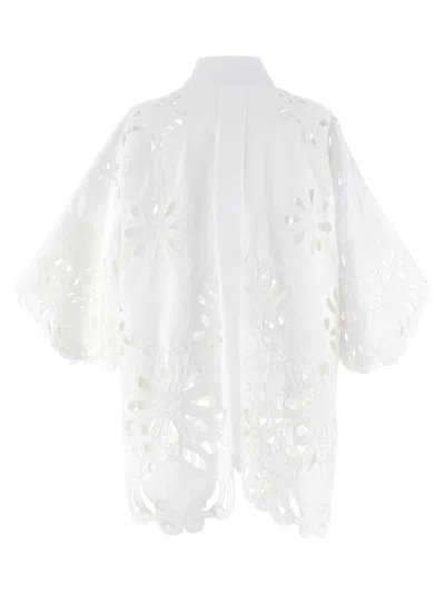 Dolce & Gabbana Cut-out Embroidery Shirt With Scalloped Hem