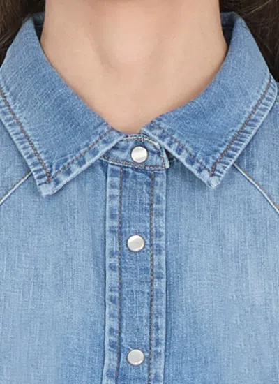 Dondup Timeless Blue Denim Shirt With Flap Pockets