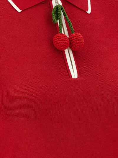 Valentino Garavani Cherryfic' Top In Red
