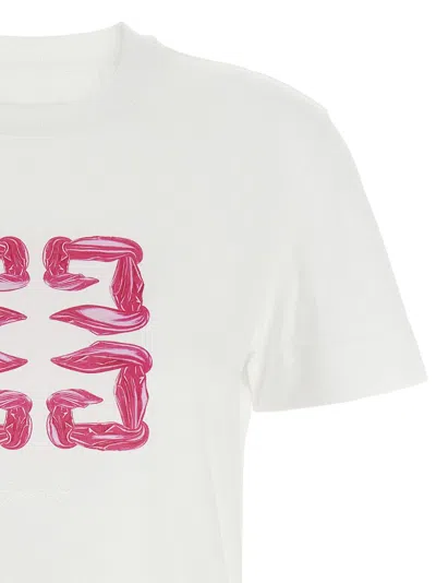 Givenchy Cotton Crewneck T-shirt With Tone-on-tone Embroidery In White