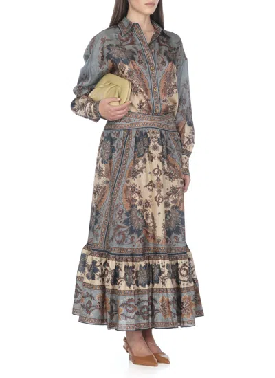 Zimmermann Ascension Manstyle Printed Silk Shirt