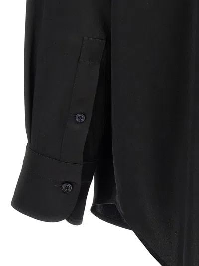 Tom Ford Shiny Silk Satin Shirt In Black