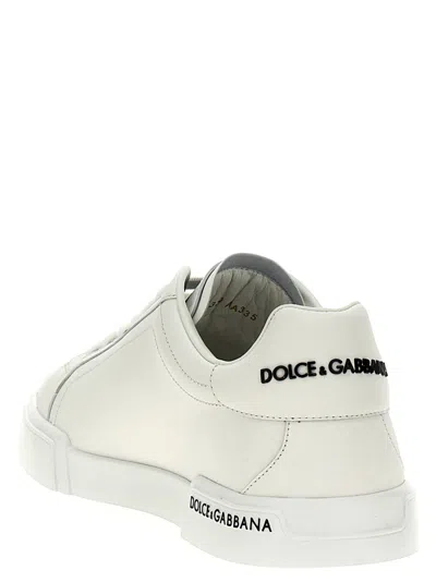 Dolce & Gabbana Portofino Nappa Sneakers Shoes In White