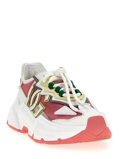 Dolce & Gabbana Masterday Chunky Sole Sneakers In White