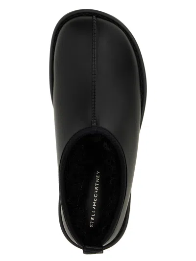 Stella Mccartney 'sneak-elyse' Black Mules With Open Rear