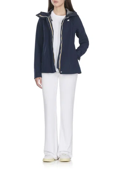 K-way Madalina Bonded Jersey Jacket In Blue