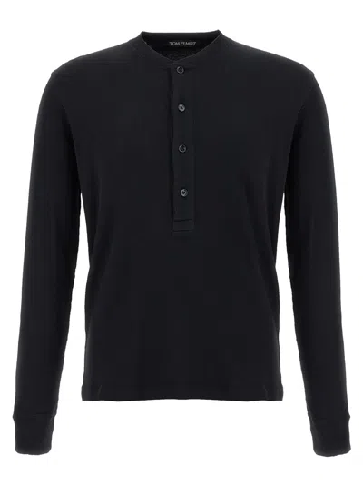 Tom Ford Fine-ribbed Logo Embroidered T-shirt