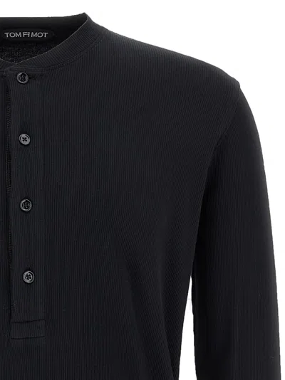 Tom Ford Fine-ribbed Logo Embroidered T-shirt
