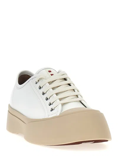 Marni Pablo Nappa Leather Sneakers In White