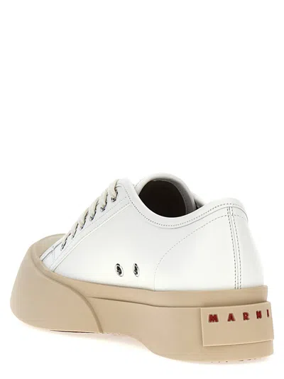 Marni Pablo Nappa Leather Sneakers In White