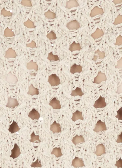 Antonelli Beige Crewneck Cotton Sweater